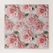 難しい3Dピンクローズ ジグソーパズル (縦)