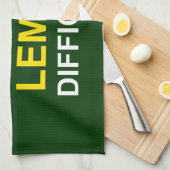 「難しい、難しい、レモン、難しい」 キッチンタオル (四つ折り)