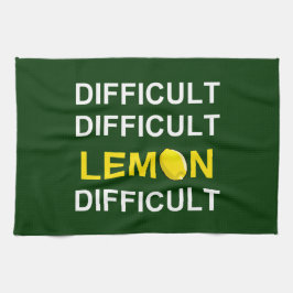 「難しい、難しい、レモン、難しい」 キッチンタオル