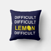 「難しい、難しい、レモン、難しい」 クッション (裏面)
