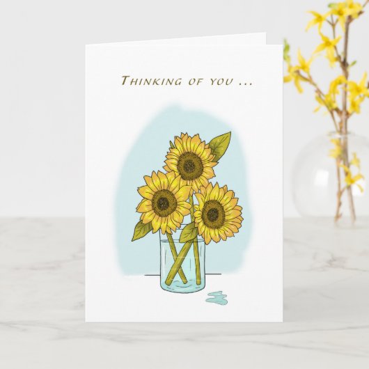 難時間ひまわりカード カード (黄色い花)