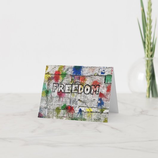 難民による自由芸術。 サンキューカード (正面)