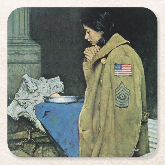 難民感謝祭 スクエアペーパーコースター (正面)