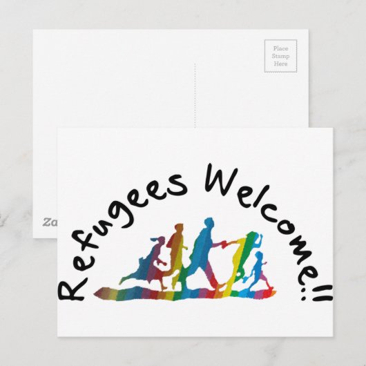 難民歓迎 ポストカード (正面/裏面)