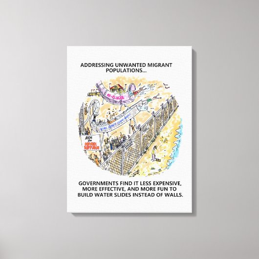 難民水スライドのキャンバス印刷 キャンバスプリント (正面)