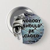 難民移民の権利ボタン 缶バッジ (正面&裏面)