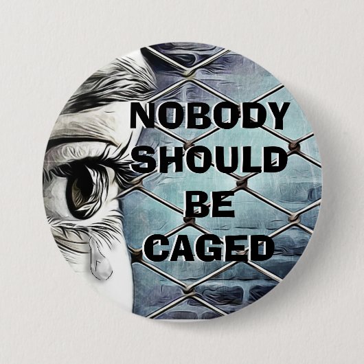 難民移民の権利ボタン 缶バッジ (正面)