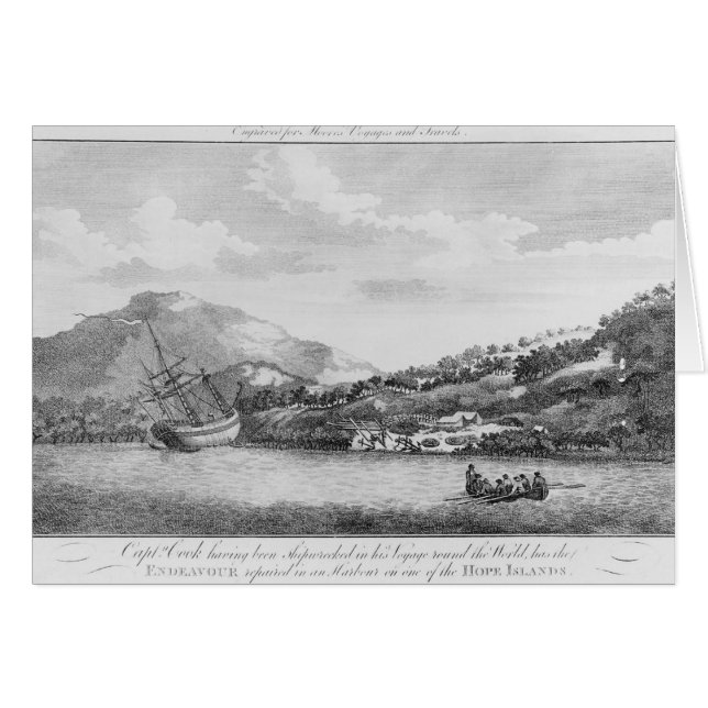 難破させられていたCook大尉 (正面横)