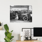 難破したアンティーク車, 1920年代 ポスター (ホームオフィス)