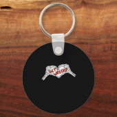 難破したスケルトン手のハート キーホルダー (正面)