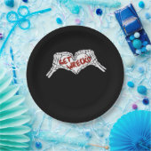 難破したスケルトン手のハート ペーパープレート (パーティー)