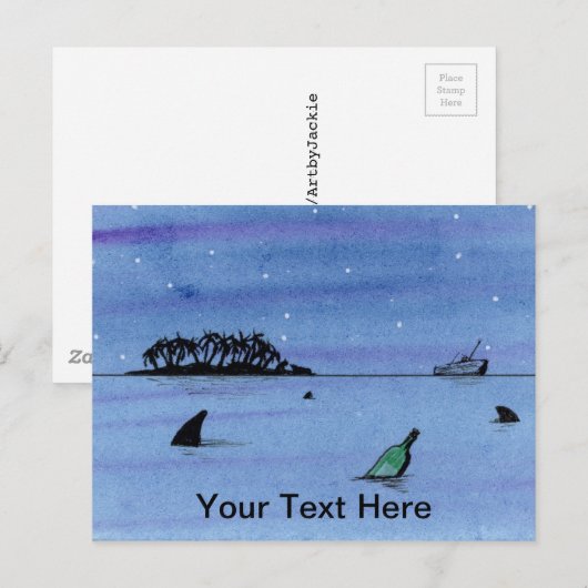 難破した ポストカード (正面/裏面)