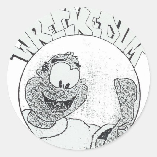 難破した'Um Melvin Circleロゴ ラウンドシール (正面)