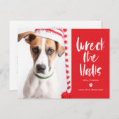 難破ザ・ホールズ編集可能カラーホリデーポストカード シーズンポストカード (正面/裏面)