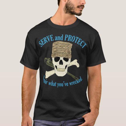 難破保護した物を出して修理しなさい。 Tシャツ (正面)