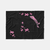 難破性ピンクリボン乳癌認識度Gi フリースブランケット (正面(横))