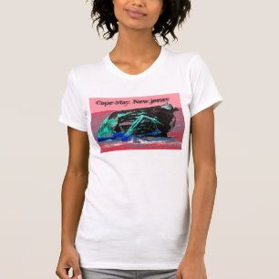 難破抽象芸術ピンク Tシャツ