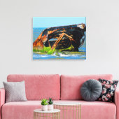 難破抽象芸術ブルー キャンバスプリント (インサイチュ (リビング))