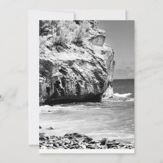 難破船の崖、カウアイフ空白のラットサンキューカード サンキューカード (正面)