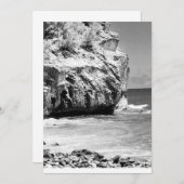 難破船の崖、カウアイフ空白のラットサンキューカード サンキューカード (正面/裏面)