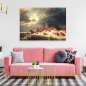 難破船の嵐の海(Marcus Larson著) キャンバスプリント (インサイチュ (リビング))