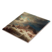 難破船の嵐の海（Marcus Larson著） タイル (側面)