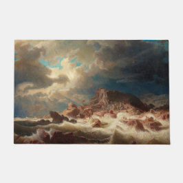 難破船の嵐の海（Marcus Larson著） ドアマット