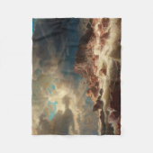 難破船の嵐の海（Marcus Larson著） フリースブランケット (正面)