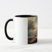 難破船の嵐の海（Marcus Larson著） マグカップ (左)