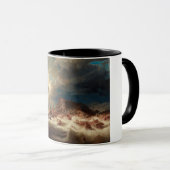 難破船の嵐の海（Marcus Larson著） マグカップ (正面右)