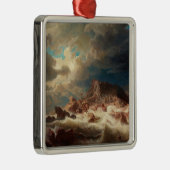 難破船の嵐の海（Marcus Larson著） メタルオーナメント (右)