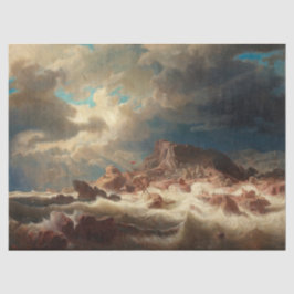 難破船の嵐の海（Marcus Larson著） 薄葉紙