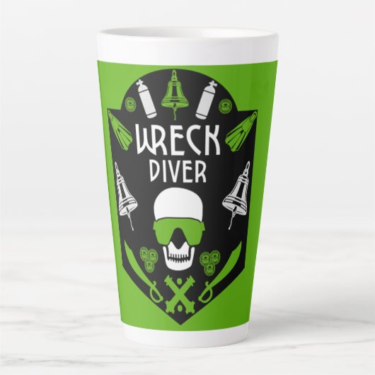 難破船シーダイバー カフェラテマグ (正面)