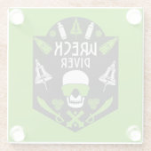 難破船シーダイバー ガラスコースター (裏面)