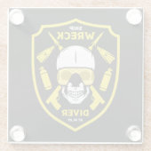 難破船ダイバー ガラスコースター (裏面)