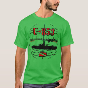 難破船ダイビングWWIIドイツ潜水艦スキューバダイビングU853 Tシャツ