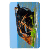 難破船抽象青 マグネット (縦)