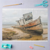 難破船海20x30デコページ 薄葉紙 (クラフト)