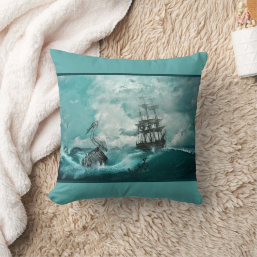 難破船 クッション (ブランケット)