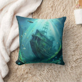 難破船 クッション (ブランケット)