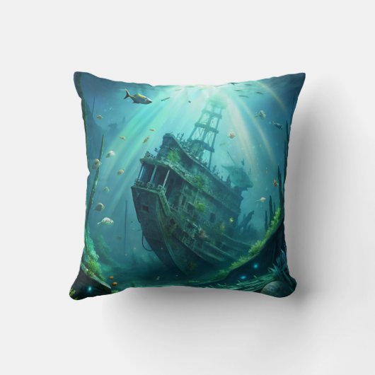 難破船 クッション (裏面)