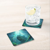 難破船 スクエアペーパーコースター (インサイチュ)