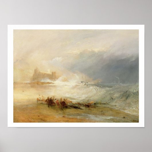 難破船 – ノーサンバーランド沿岸、蒸気B付き ポスター (正面)