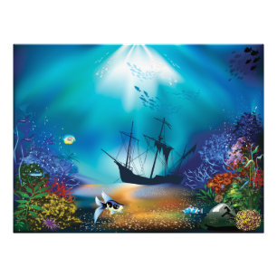 難破船 フォトプリント           