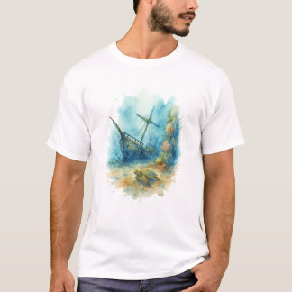 難破船 海のテーマTシャツ Tシャツ