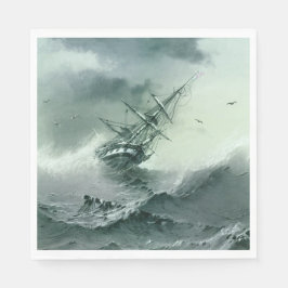 難破船（Ivan Aivazovsky著） スタンダードランチョンナプキン