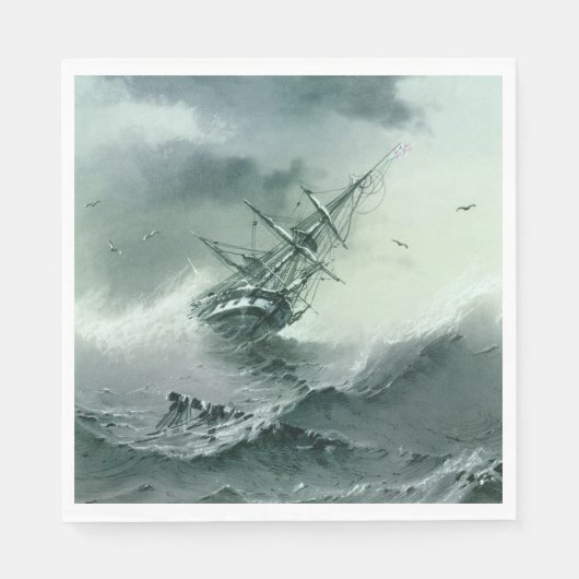 難破船（Ivan Aivazovsky著） スタンダードランチョンナプキン (正面)