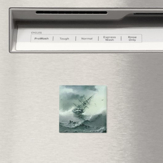 難破船（Ivan Aivazovsky著） マグネット (インサイチュ (食洗機))