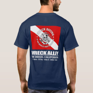 難破路地(サンディエゴ)(難破船潜水) Tシャツ