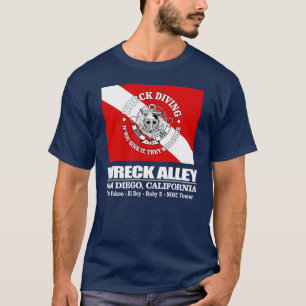 難破路地(サンディエゴ)(難破船潜水) Tシャツ